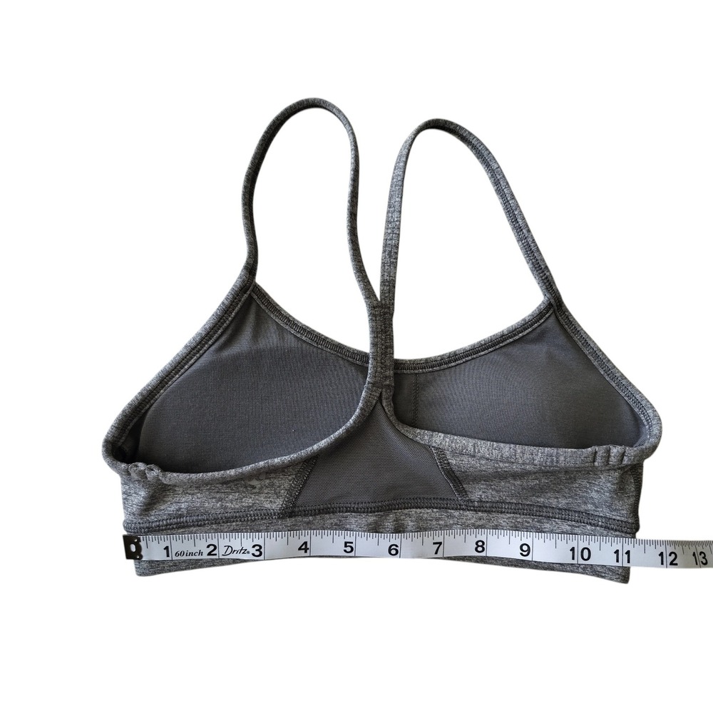 Lululemon Women's Heathered Coal Flow Y Bra IV Sports Bra Size 2 - Picture 8 of 10